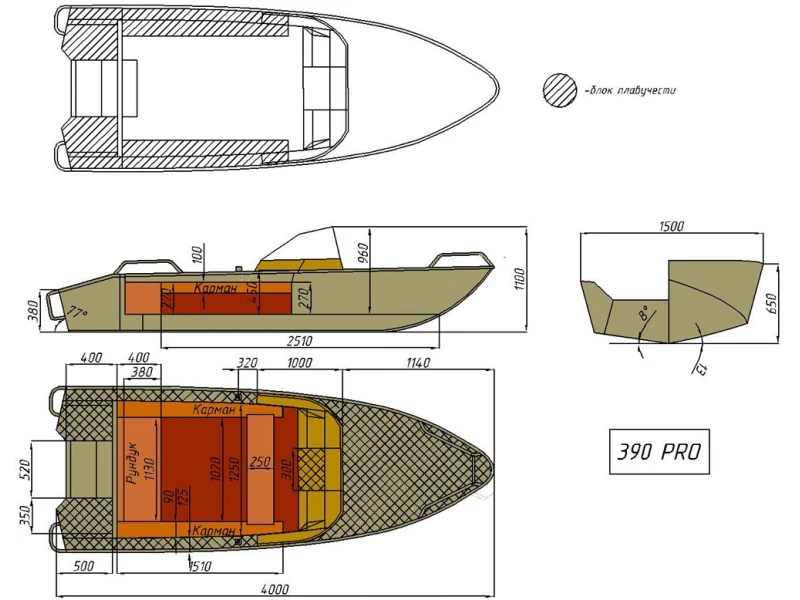 чертёж для - Wyatboat-390 Pro (1)