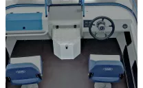 фото Межконсольный рундук с крышкой из алюминиевого листа Квинтет 